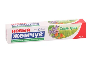 Зубная паста Новый Жемчуг Семь трав 75 мл