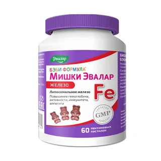 Бэби формула мишки железо №60 жевательные пастилки по 2,5 гр