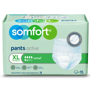 Подгузники-трусы Somfort Pants Active normal XL, 15 шт