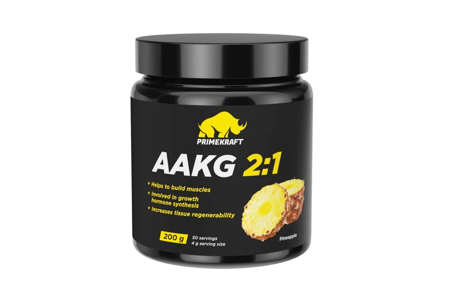 Аминокислоты Aakg 2:1 Prime Kraft L- Аргинин альфа-кетоглутарат ананас 200 гр
