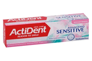 Зубная паста Actident для чувствительных зубов и десен Sensitive без триклозана 130 гр