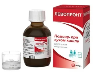 Левопронт сироп 30 мг/5 мл 120 мл