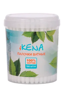 Ватные палочки Икена, 100 шт, банка