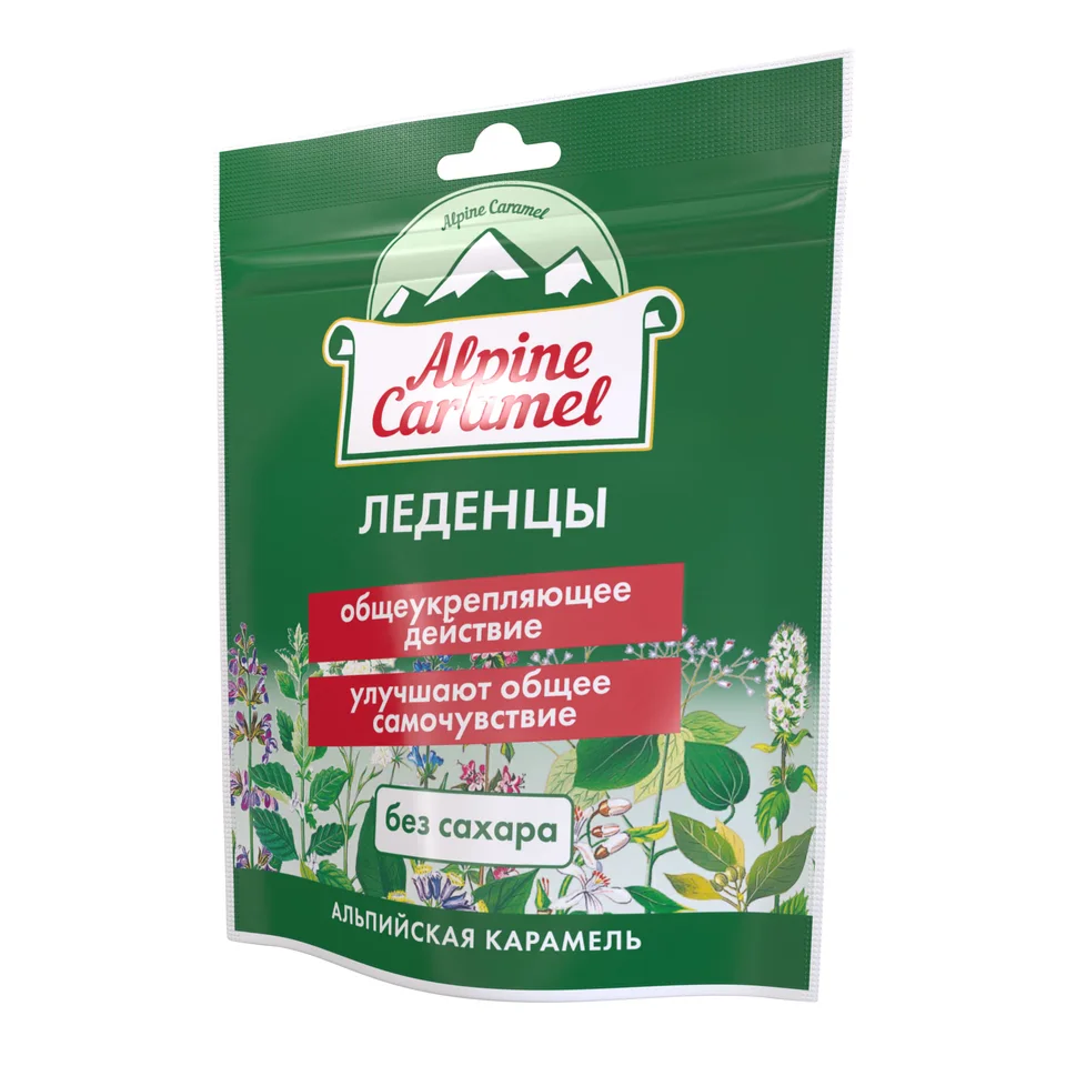 Альпийская карамель леденцы без сахара 75 гр