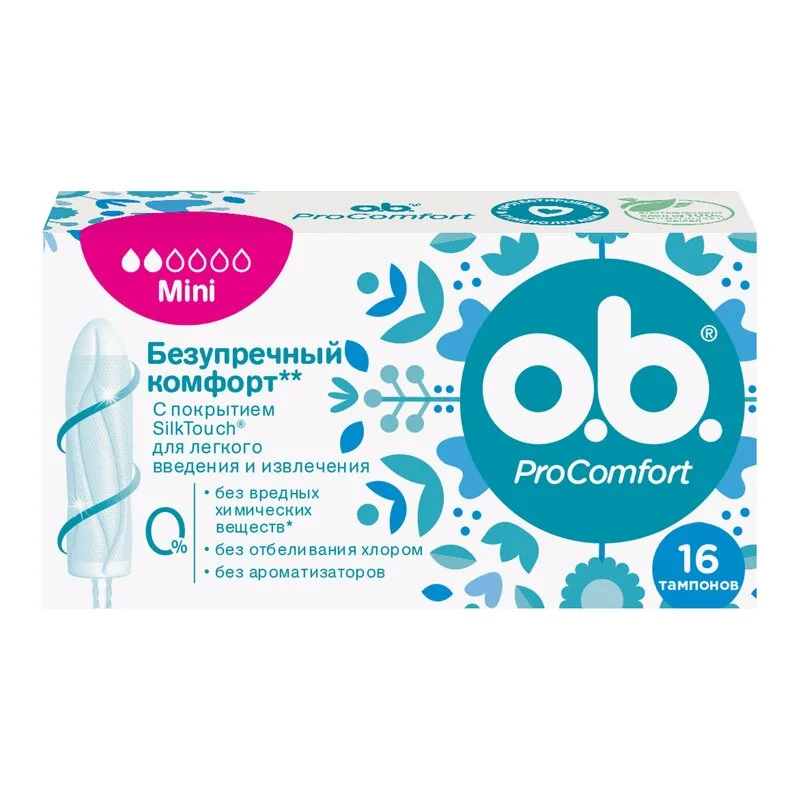 Тампоны Ватные O.b.pro Comfort Мини 16 шт