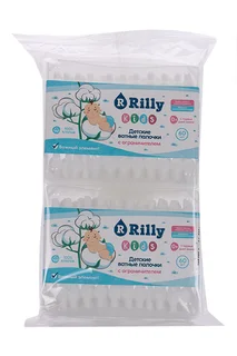 Ватные палочки Rilly kids с ограничителем детские 60 шт 2 шт
