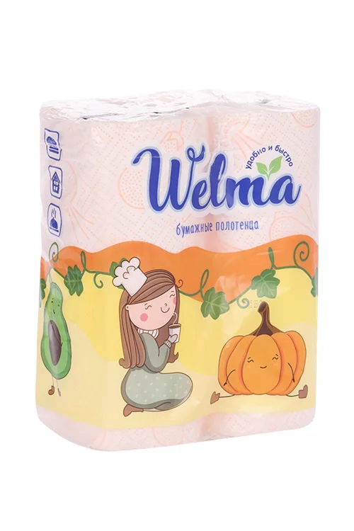 Полотенца Welma бумажные 2-х слойные