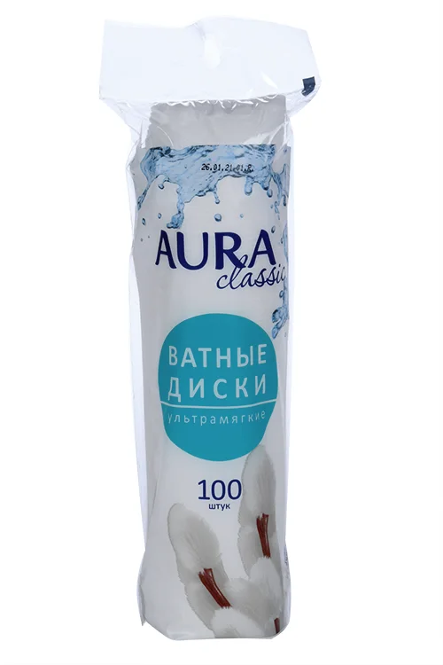 Ватные диски Аура классик 100 шт