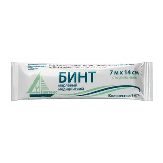Навтекс Бинт марлевый медицинский Стерильный 7Мх14 см