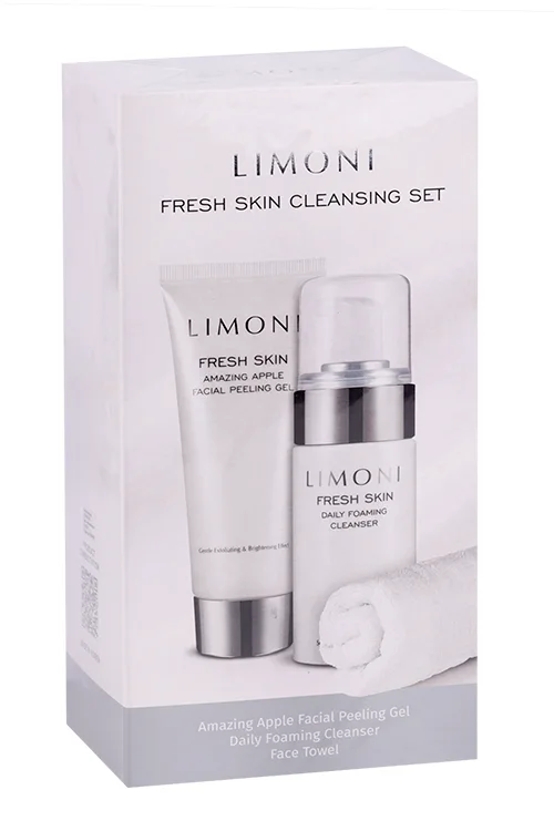 Набор Limoni Fresh Skin Cleansing Set пенка / гель-скатка / мягкое полотенце