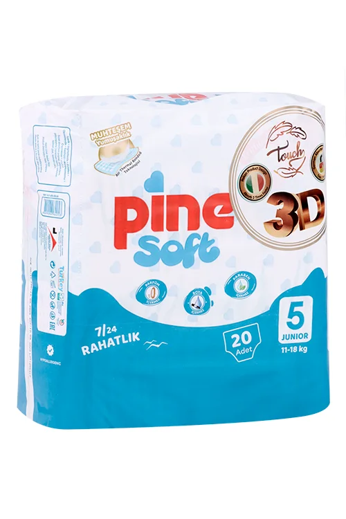Подгузники Pine Soft 3D Junior детские 5 (11-18 кг) 20 шт