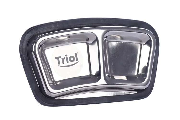 Миска 1080 Triol для жив. двойная металлическая 0,12×0,14л