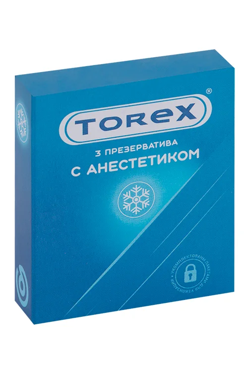 Презервативы Торекс с анестетиком гладкие 3 шт