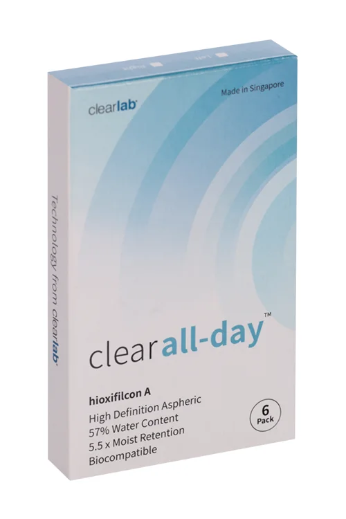 Линзы Clearlab Clear all-day контактные R 8,6 (диоптрия -1,0) 6 шт