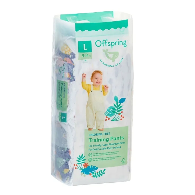 Трусики-подгузники Offspring L (9-14 кг) 36 шт Рыбки