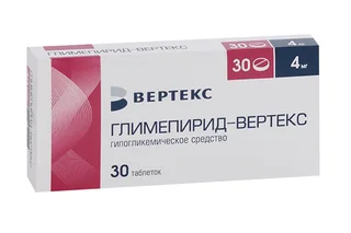 Глимепирид-Вертекс 4 мг 30 шт таблетки
