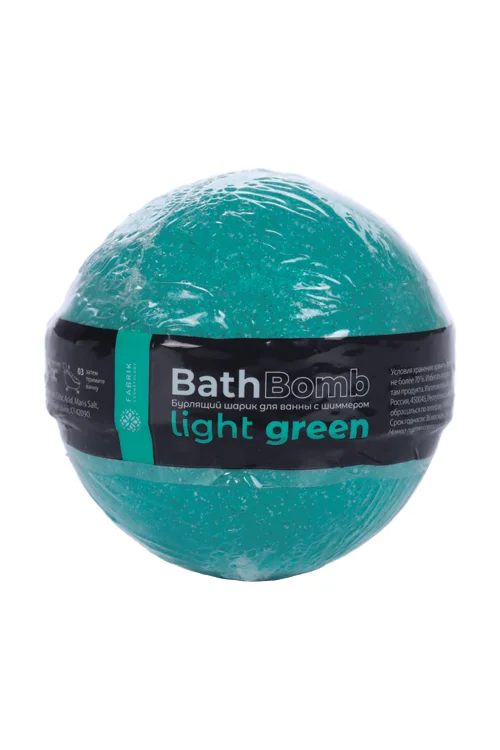 Шарик для ванны Fabrik cosmetology бурлящий с шиммером Light Green 120 гр
