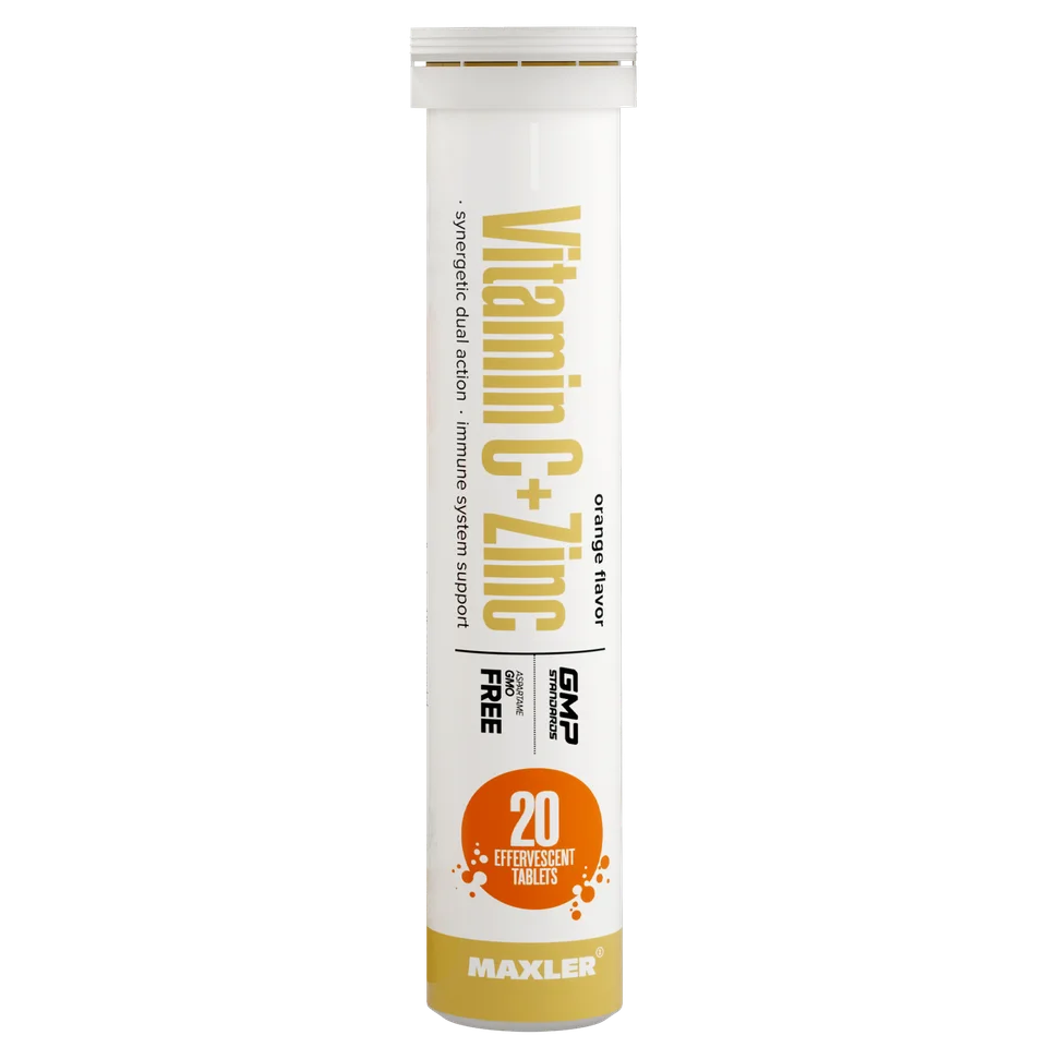 Витамин С + Цинк Maxler Vitamin C + Zinc, 20 шипучих таблеток - Апельсин