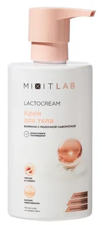 Крем Mixit увлажняющий с экстр персика / молоч сыворот для тела для всех тип кожи, 460 мл