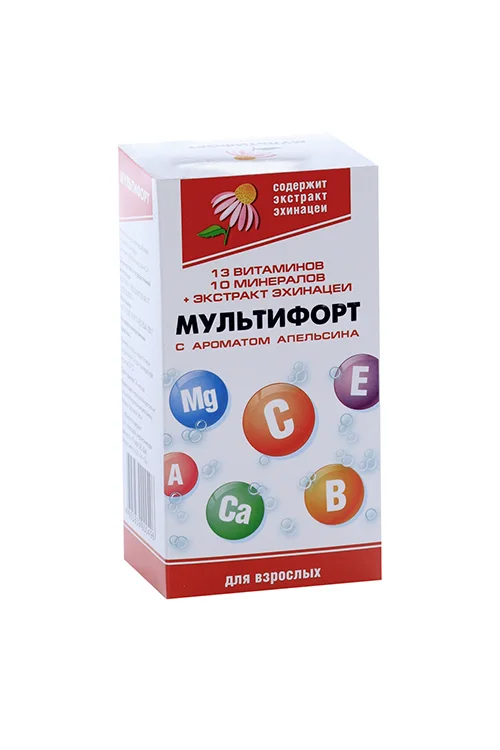 Мультифорт 4 гр 14 шт таблетки шипучие апельсиновые