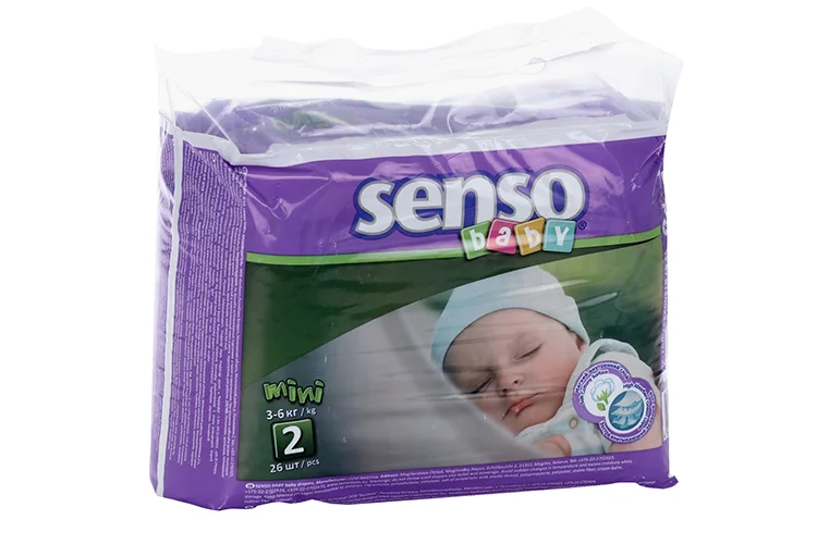 Подгузники Senso baby Mini крем-бальз (3-6 кг) 26 шт