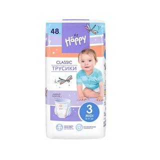 Подгузники-трусики bella baby Happy classic Midi (6-11 кг) 48 шт