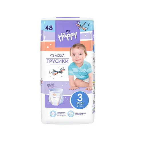 Подгузники-трусики bella baby Happy classic Midi (6-11 кг) 48 шт