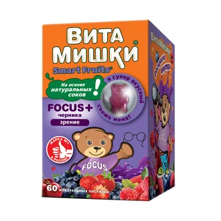 Витамишки Фокус+черника паст жевательные 60 шт