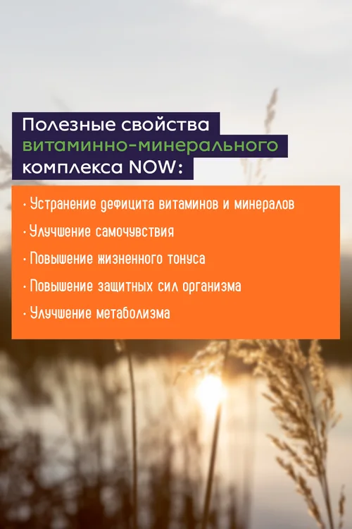Дейли Витс NOW 1 252 мг 100 шт таблетки