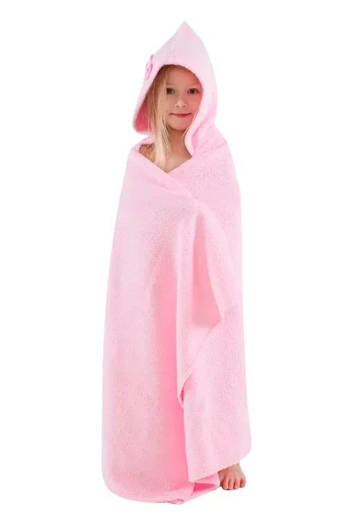 Полотенце BabyBunny детское c капюшоном L розовый 148×80 см