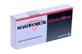 Коапровель 300 мг/12,5 мг 28 шт таблетки покрытые пленочной оболочкой