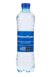 Вода питьевая Аптеки плюс без газа 0,5 л