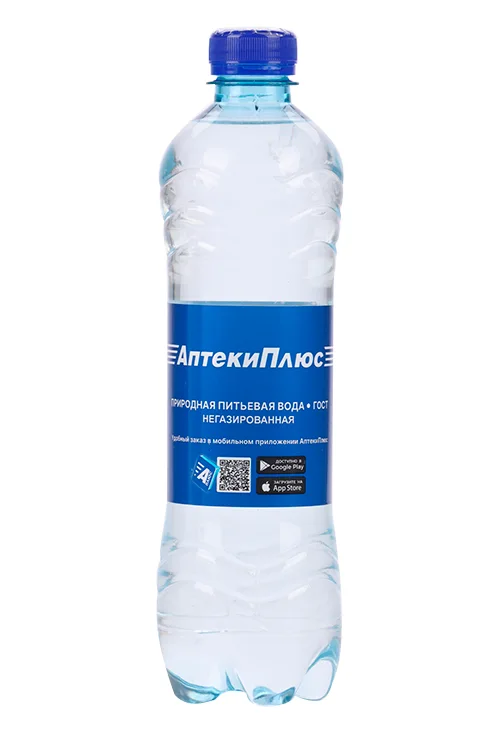 Вода питьевая Аптеки плюс без газа 0,5 л