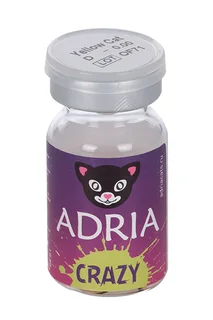 Контактные линзы Adria Crazy квартальные желтая кошка 0,00/14,0/8,6
