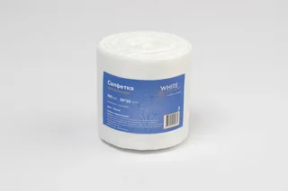 Салфетка 20*20 рулон White line белый 100 штук