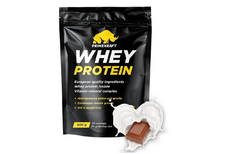 Протеин сывороточ Prime Kraft Whey Protein с витамином и минер молоч шоколад 900 гр