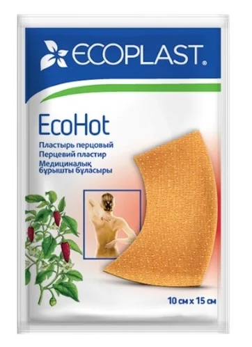 Пластырь Ecoplast EcoHot перцовый 10×15 см