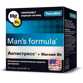 Менс Формула Антистресс+Магний В6 капсулы 60 шт