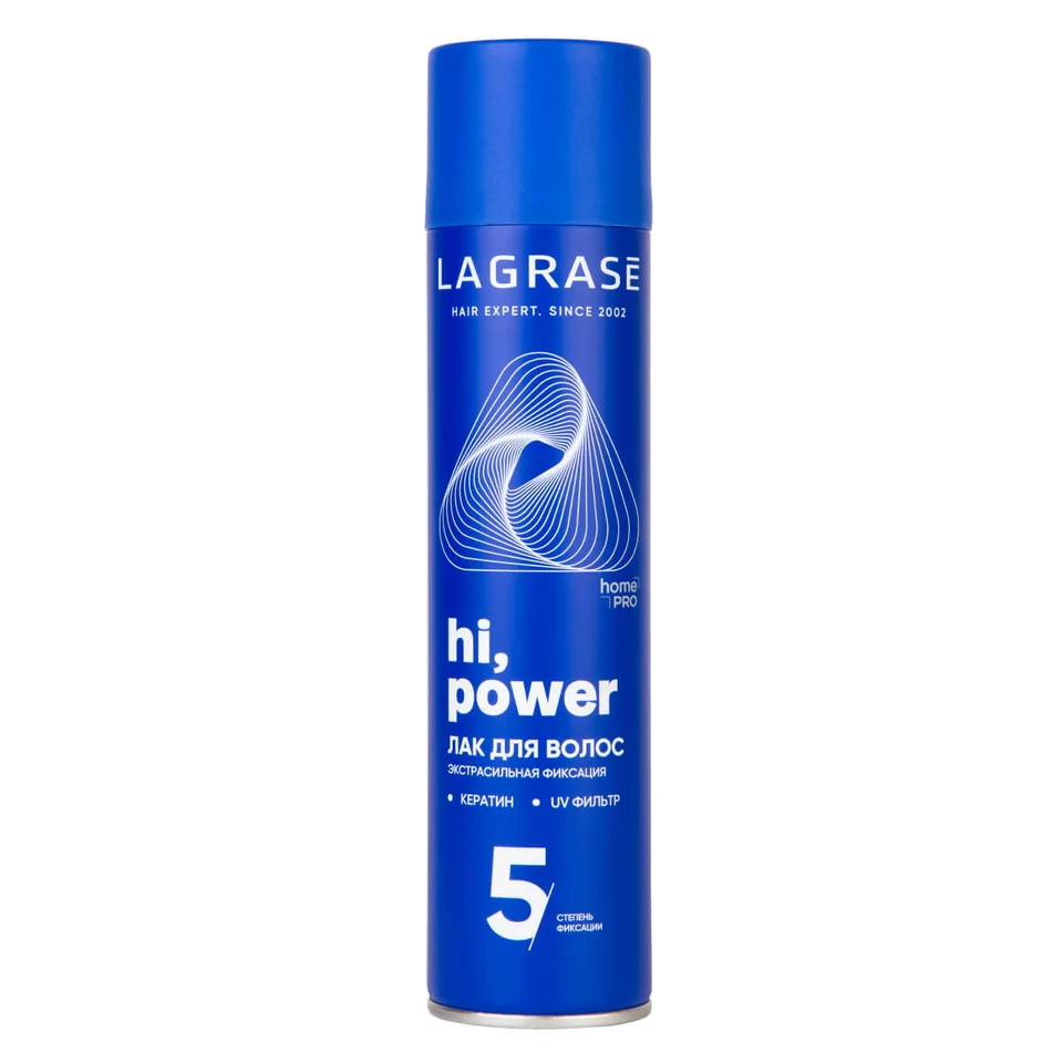 Лак для волос HI, Power, 225 мл, LA Grase
