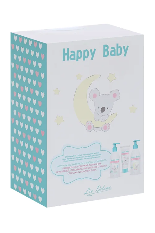 Подарочный набор Happy Baby С первых дней жизни шампунь / гель / крем