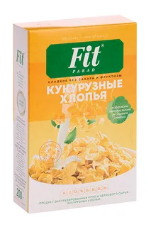 Хлопья Fit Parad кукурузные 200 гр