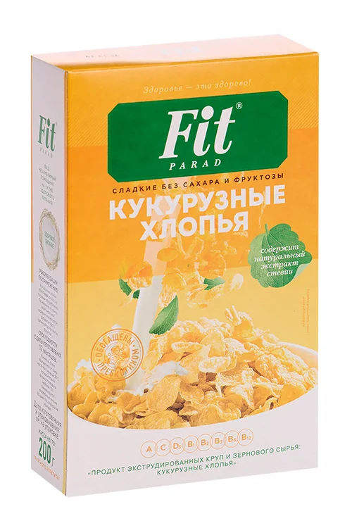 Хлопья Fit Parad кукурузные 200 гр