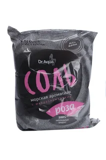 Соль для ванн Dr Aqua Целебные кристаллы морская / ароматная Роза 409,5 гр
