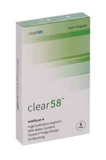 Линзы Clearlab Clear58 контактные R 8,7 (диоптрия -5,5) 6 шт