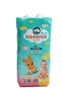Трусики-подгузники Inseense Classic V5S M (6-11 кг) 48 шт изумруд