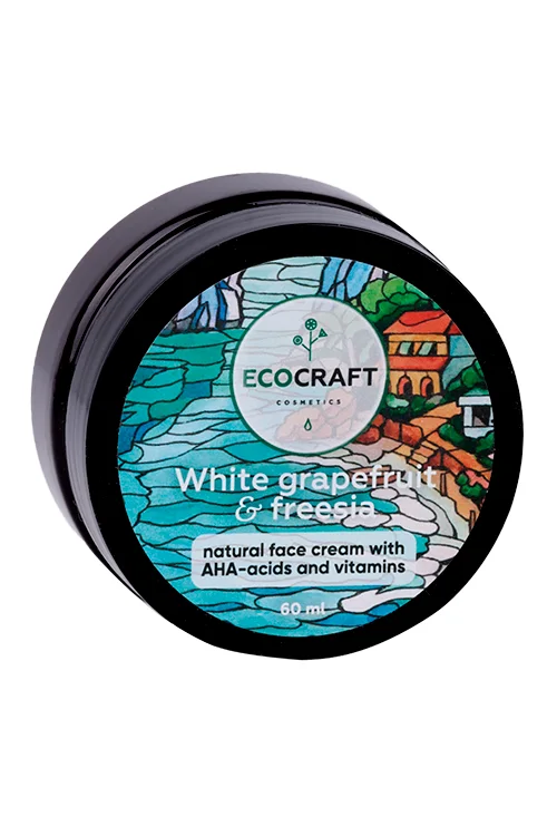 Крем Ecocraft Натурал АНА-кислоты / витамины Бел грейпфрут / фрезия для жир / комб кожи лица 60 мл