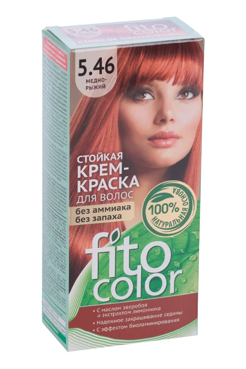 Крем-краска для волос Fitocolor тон 5,46 медно-рыжий 115 мл