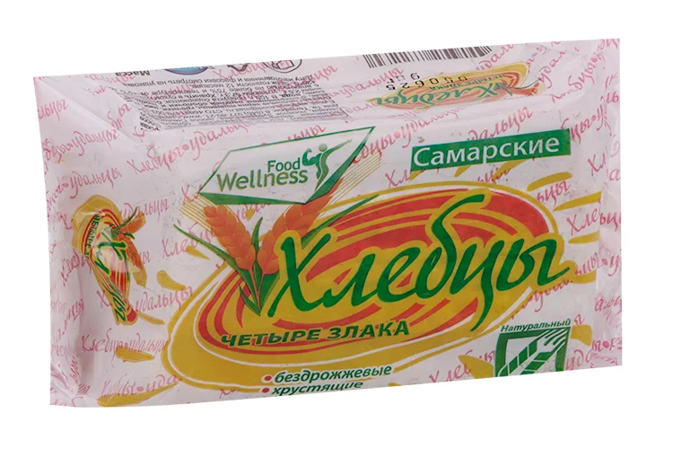 Хлебцы Самарские плоские 4 злака 90 гр