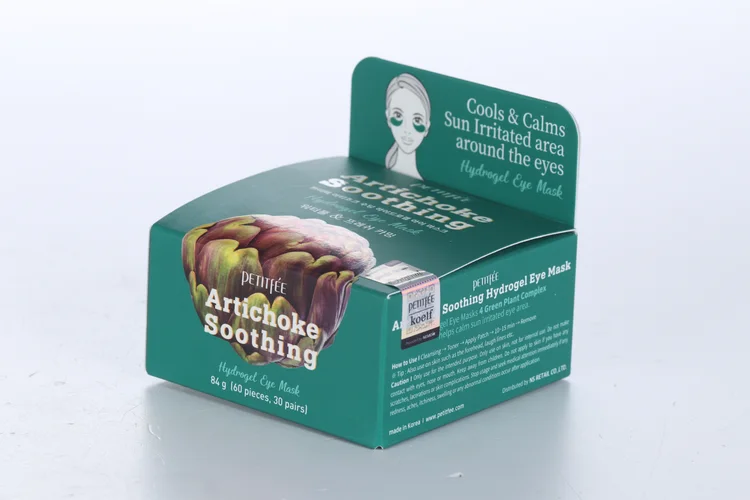 Патчи Petitfee artichoke soothing для глаз гидрогелевые с артишоком успокаивающие 60 шт