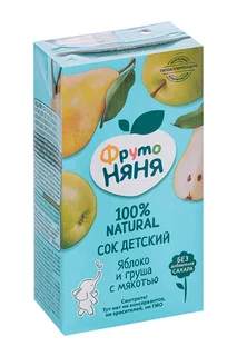 Сок Фрутоняня яблоко / груша с мякотью 0,5 л